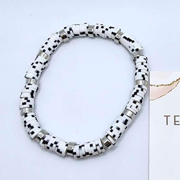 Clay and Metalic Beaded Bracelet - Unisex - Picture 4 of 6